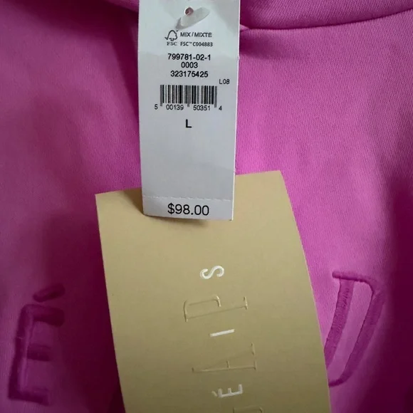 GAP Vibrant Pink Women's Cropped Hoodie - Picture 5 of 8